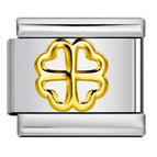 Golden four-leaf clover-y611 / 1cm