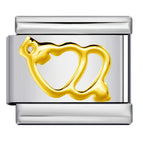 Gold through the heart-y670 / 1cm