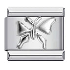 Silver butterfly-y813 / 1cm