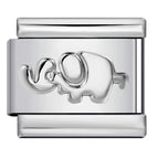 Silver piglet/baby elephant-y492 / 1cm
