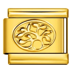 Italian Module DIY Fashion Bangle  Steel Gold Silver Stamping Pattern Italian Charm Bracelet