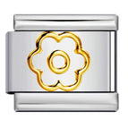 Golden six-petal flower-y598 / 1cm