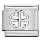Silver clover-y602 / 1cm